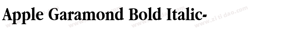Apple Garamond Bold Italic字体转换